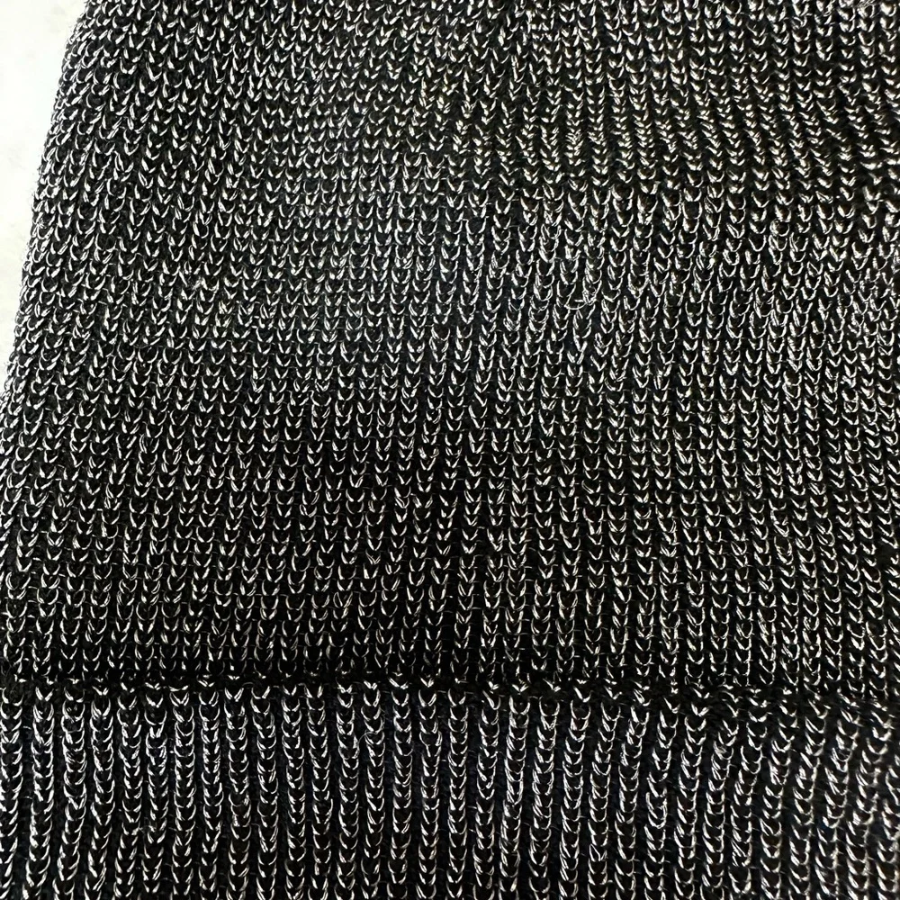 Black and Gray Knit Beanie